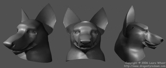 3D Dog Head